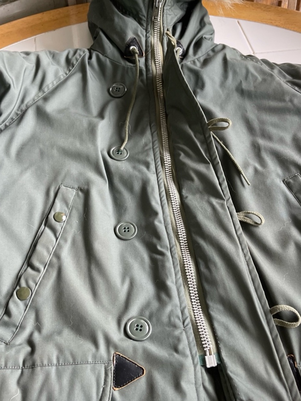 Vintage 70s Arctic Parka Flight Jacket N 3B Fur Lined Hood Military Issued M/L - Picture 7 of 16